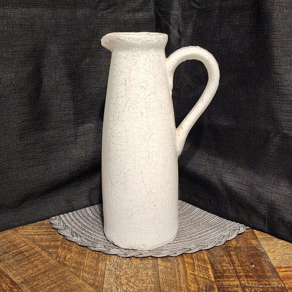 VTG Ceramic Pitcher with Cracked Glaze Finish - Picture 4 of 9